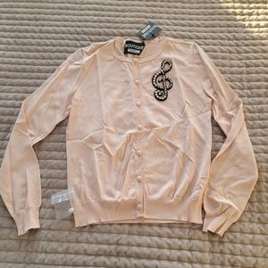 Boutique Moschino Blush Pink Treble Clef Music Note size 42 fits like Small
